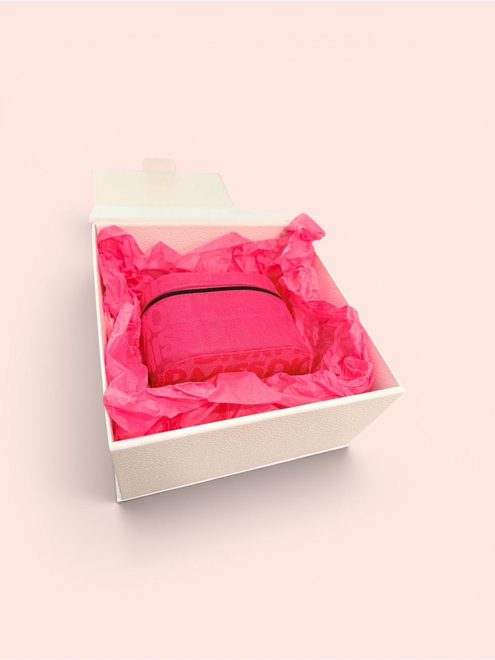 Dior Hot Pink Logo Train Case with Dior Branded Gift Box - Picture 4 of 7